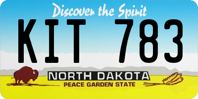 ND license plate KIT783