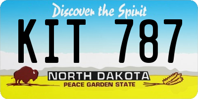 ND license plate KIT787