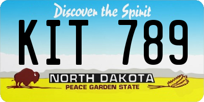 ND license plate KIT789