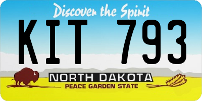 ND license plate KIT793