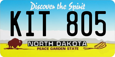 ND license plate KIT805