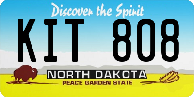 ND license plate KIT808