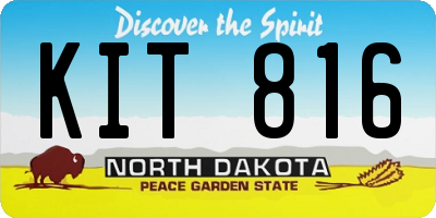 ND license plate KIT816