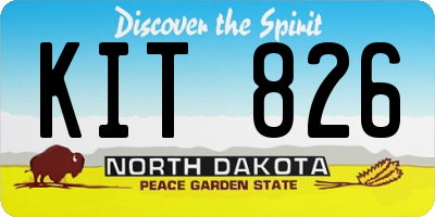ND license plate KIT826