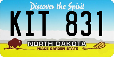 ND license plate KIT831