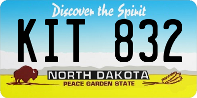 ND license plate KIT832