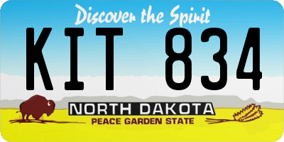 ND license plate KIT834