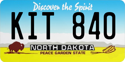 ND license plate KIT840
