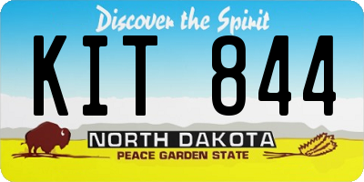 ND license plate KIT844