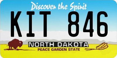 ND license plate KIT846