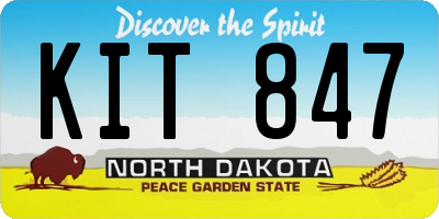 ND license plate KIT847