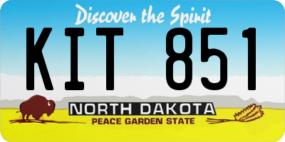 ND license plate KIT851