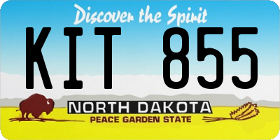 ND license plate KIT855