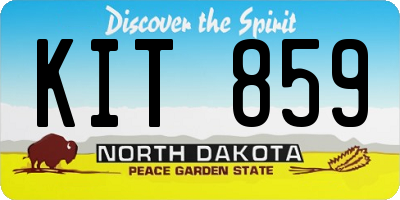 ND license plate KIT859