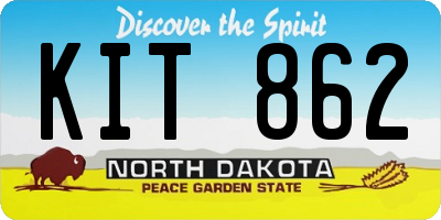 ND license plate KIT862