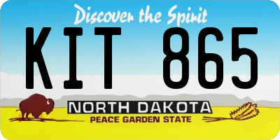 ND license plate KIT865
