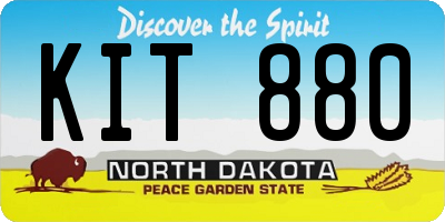 ND license plate KIT880