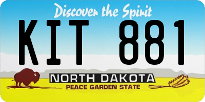 ND license plate KIT881