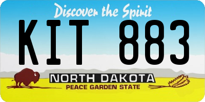 ND license plate KIT883