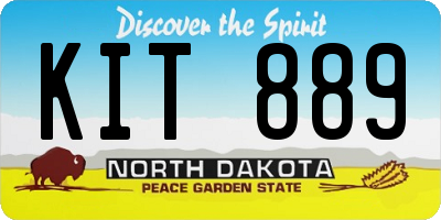 ND license plate KIT889
