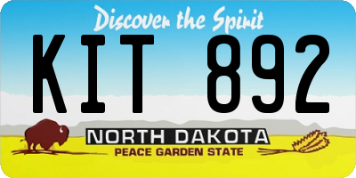 ND license plate KIT892