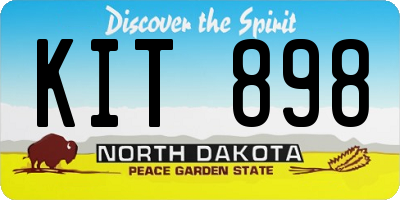 ND license plate KIT898