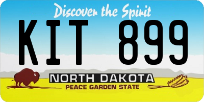 ND license plate KIT899