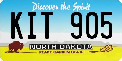ND license plate KIT905