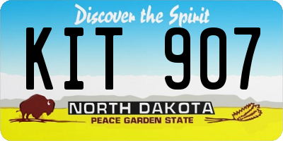 ND license plate KIT907