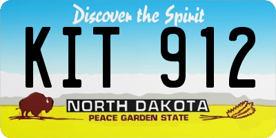 ND license plate KIT912