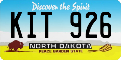 ND license plate KIT926