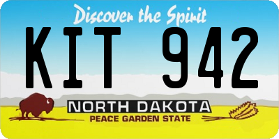 ND license plate KIT942