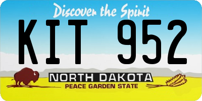 ND license plate KIT952
