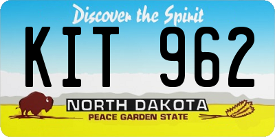 ND license plate KIT962