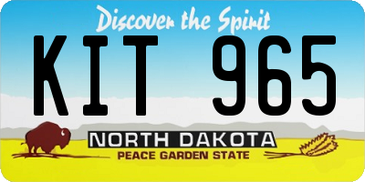 ND license plate KIT965