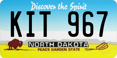ND license plate KIT967