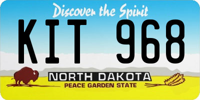 ND license plate KIT968