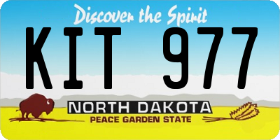 ND license plate KIT977