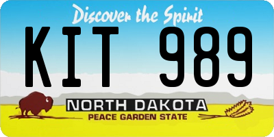 ND license plate KIT989