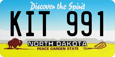 ND license plate KIT991