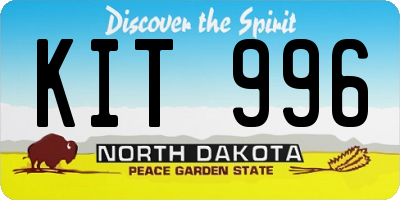 ND license plate KIT996