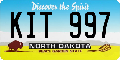 ND license plate KIT997