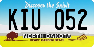 ND license plate KIU052