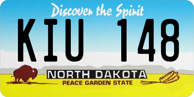 ND license plate KIU148