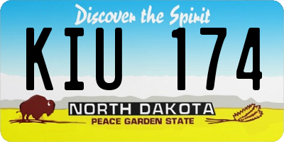 ND license plate KIU174