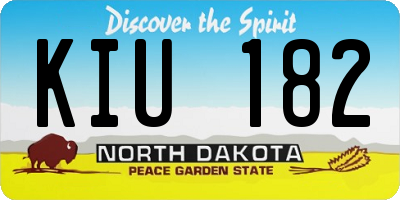 ND license plate KIU182