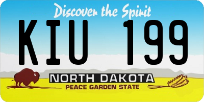 ND license plate KIU199