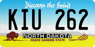 ND license plate KIU262