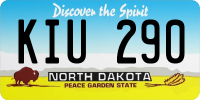 ND license plate KIU290