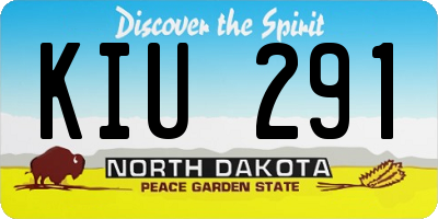 ND license plate KIU291